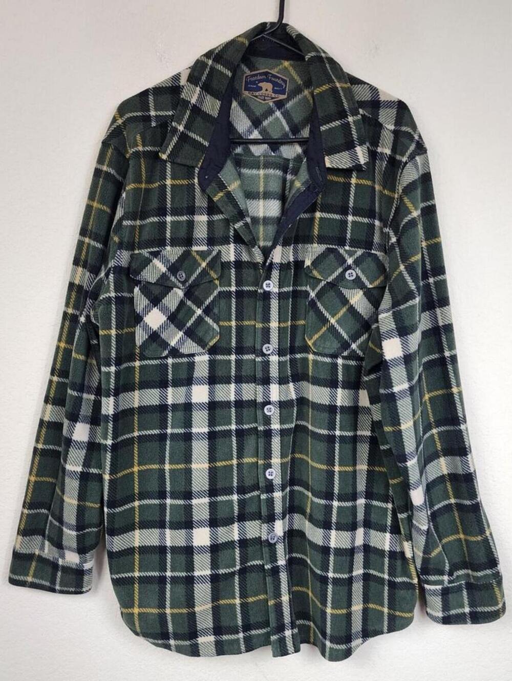 XXL Freedom Foundry Green Flannel Long Sleeve Shirt